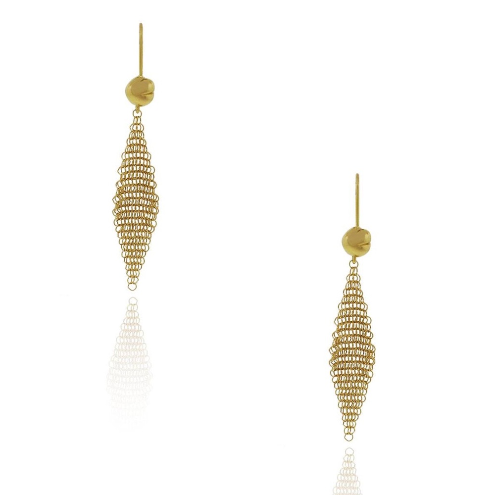 Tiffany’s Elsa Peretti 18K gold mesh earrings